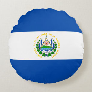 Coussins Ronds Drapeau d'El Salvador