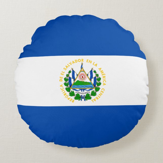 Coussins Ronds Drapeau d'El Salvador (Devant)