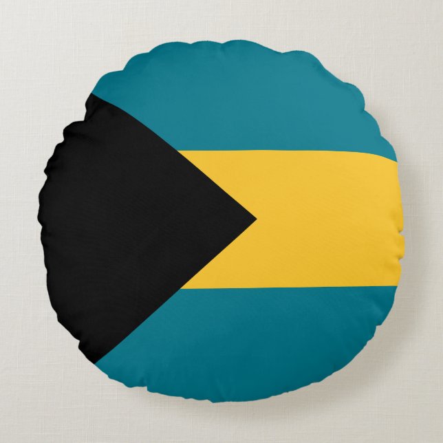 Coussins Ronds Drapeau des Bahamas (Devant)