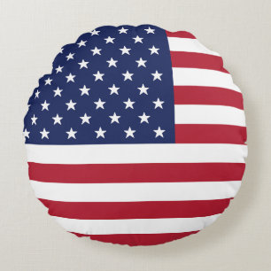 Coussins Ronds Drapeau des États-Unis