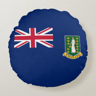 Coussins Ronds Drapeau des îles Vierges britanniques