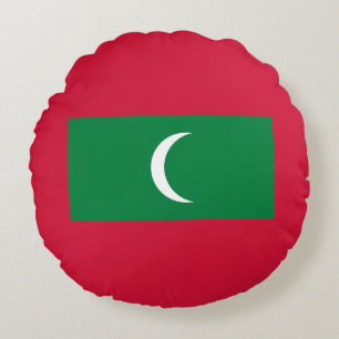 Coussins Ronds Drapeau des Maldives