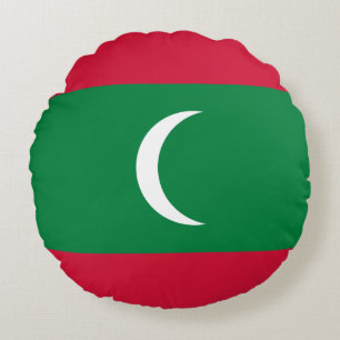 Coussins Ronds Drapeau des Maldives