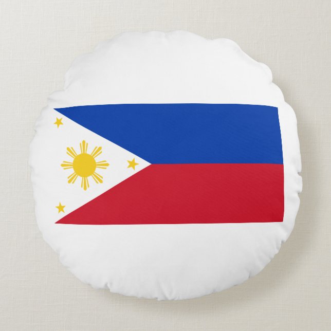 Coussins Ronds Drapeau des Philippines (Devant)