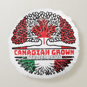 Coussins Ronds Drapeau des Trots du Canada