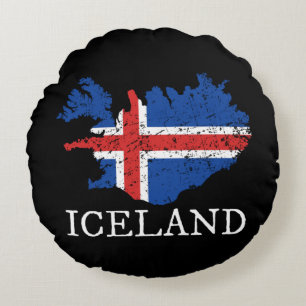 Coussins Ronds Drapeau d'Islande