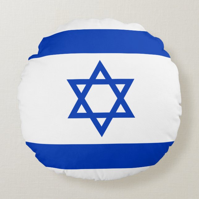 Coussins Ronds Drapeau d'Israël (Devant)