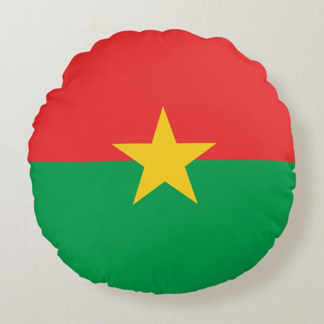 Coussins Ronds Drapeau du Burkina Faso patriotique (Devant)