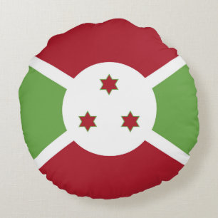 Coussins Ronds Drapeau du Burundi