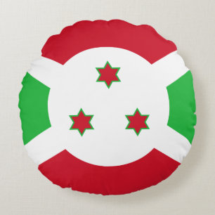 Coussins Ronds Drapeau du Burundi