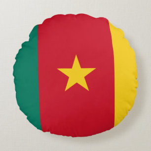 Coussins Ronds Drapeau du Cameroun