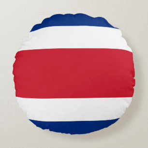Coussins Ronds Drapeau du Costa Rica