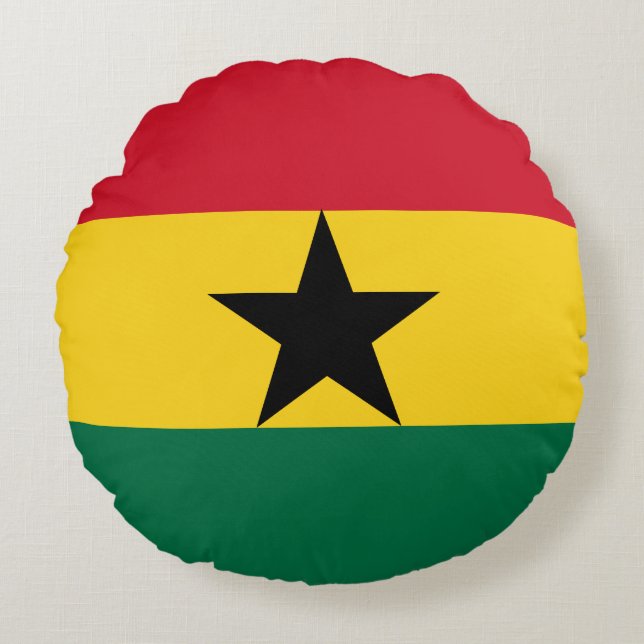 Coussins Ronds Drapeau du Ghana (Devant)