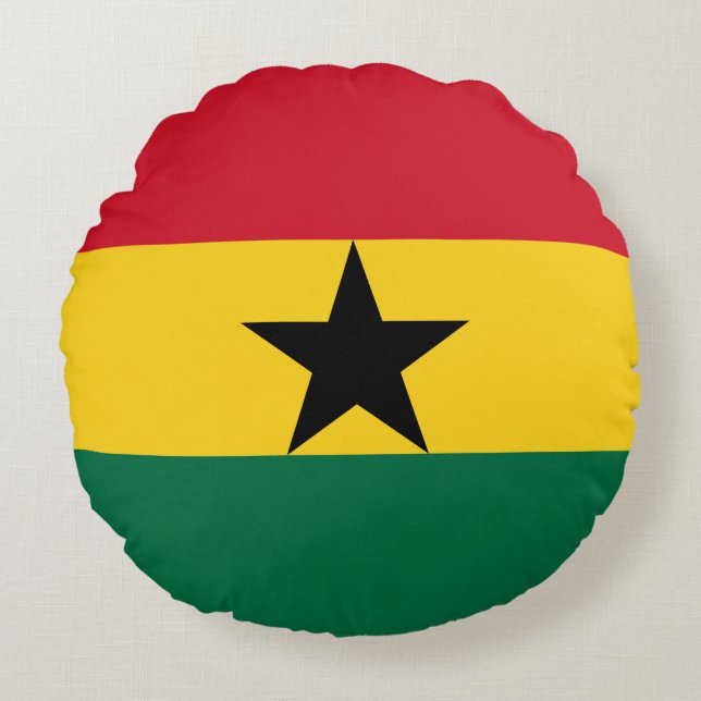 Coussins Ronds Drapeau du Ghana (Devant)