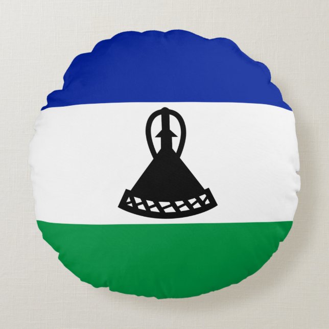 Coussins Ronds Drapeau du Lesotho (Devant)