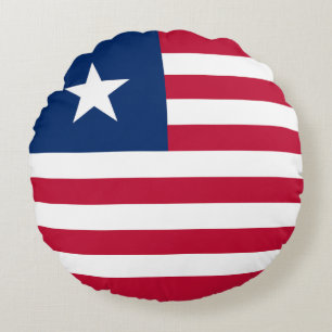 Coussins Ronds Drapeau du Liberia