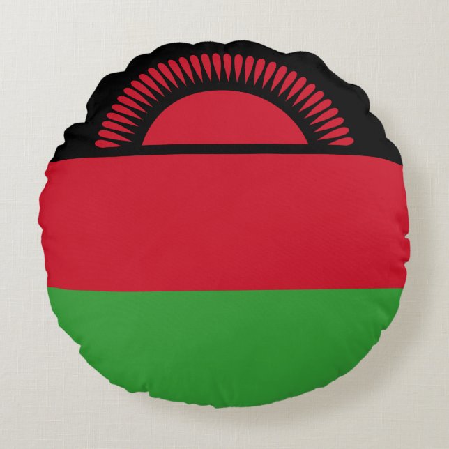 Coussins Ronds Drapeau du Malawi (Devant)