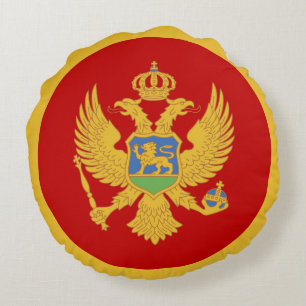 Coussins Ronds Drapeau du Monténégro