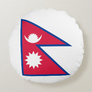 Coussins Ronds Drapeau du Népal