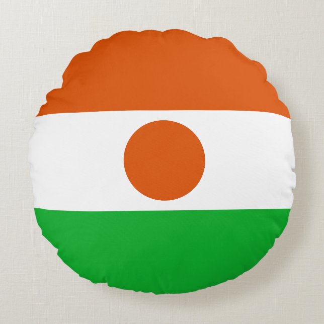Coussins Ronds Drapeau du Niger (Devant)