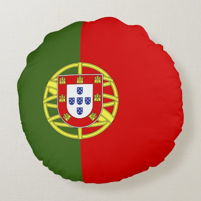 Coussins Ronds Drapeau du Portugal (Dos)