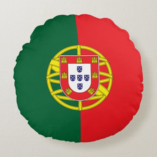 Coussins Ronds Drapeau du Portugal (Devant)