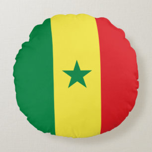 Coussins Ronds Drapeau du Sénégal