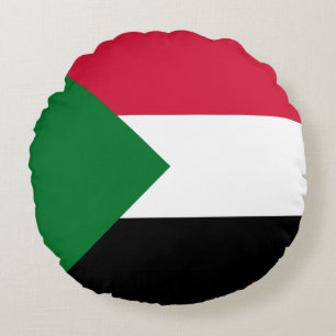 Coussins Ronds Drapeau du Soudan