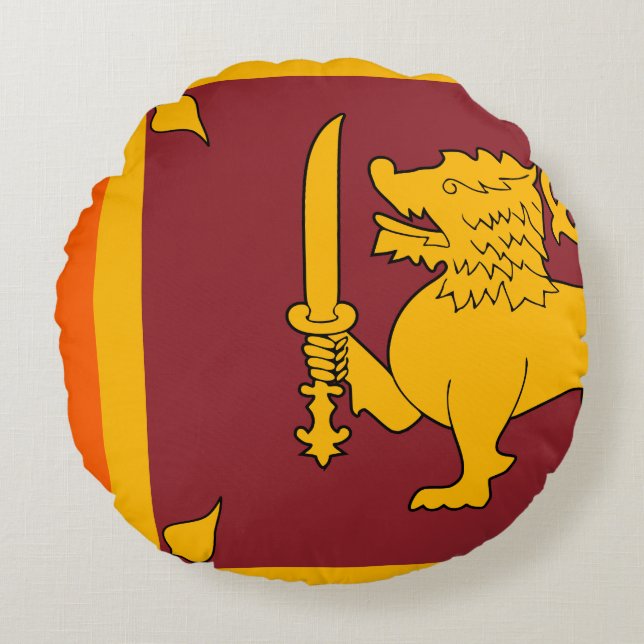 Coussins Ronds Drapeau du Sri Lanka (Devant)