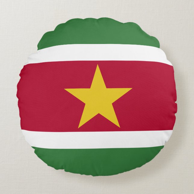 Coussins Ronds Drapeau du Suriname (Devant)
