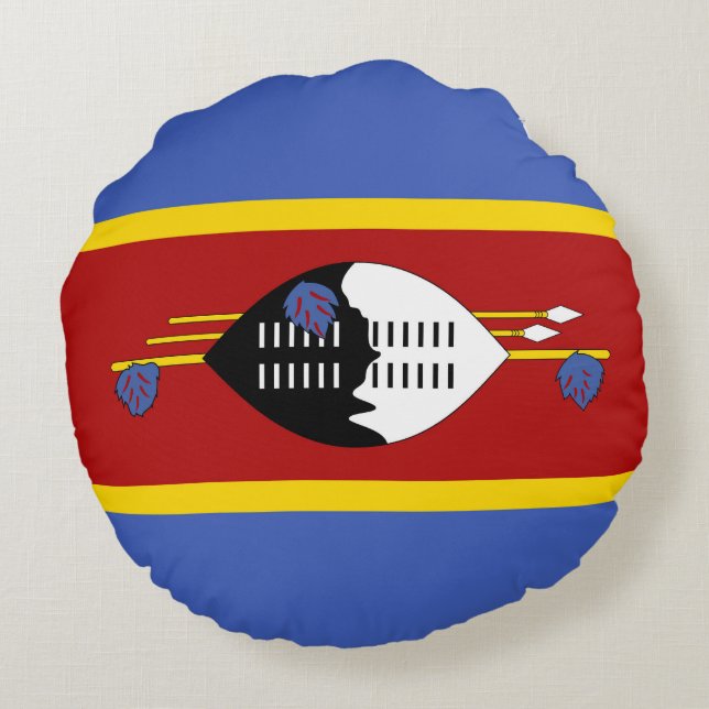 Coussins Ronds drapeau du Swaziland (Dos)
