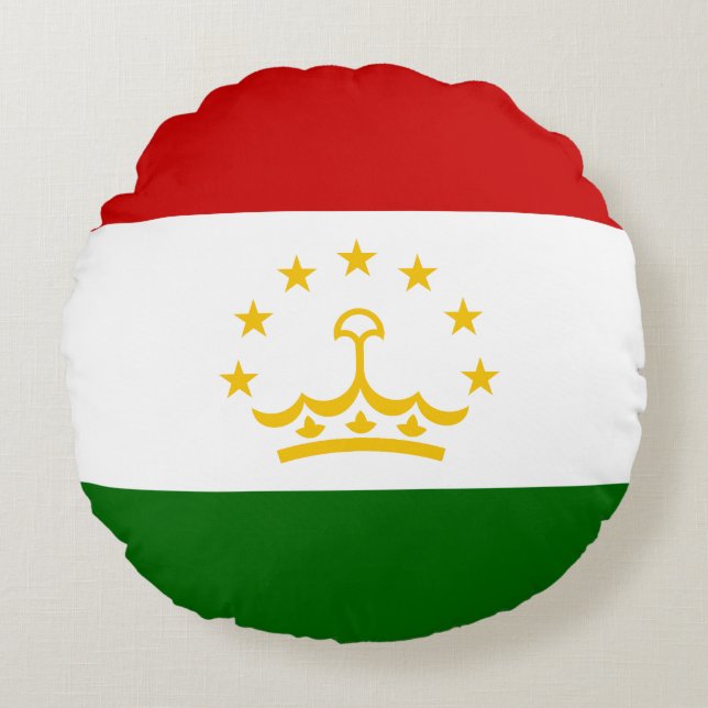 Coussins Ronds Drapeau du Tadjikistan (Devant)