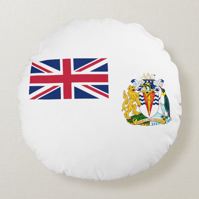 Coussins Ronds Drapeau du territoire antarctique britannique (Devant)