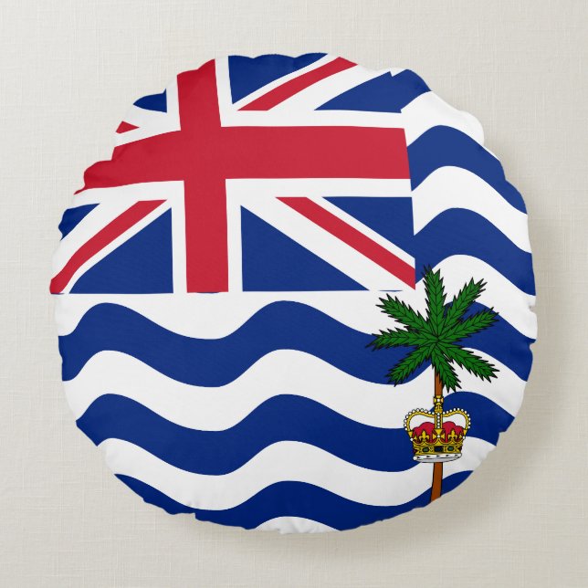 Coussins Ronds Drapeau du Territoire britannique de l'Océan Indie (Devant)