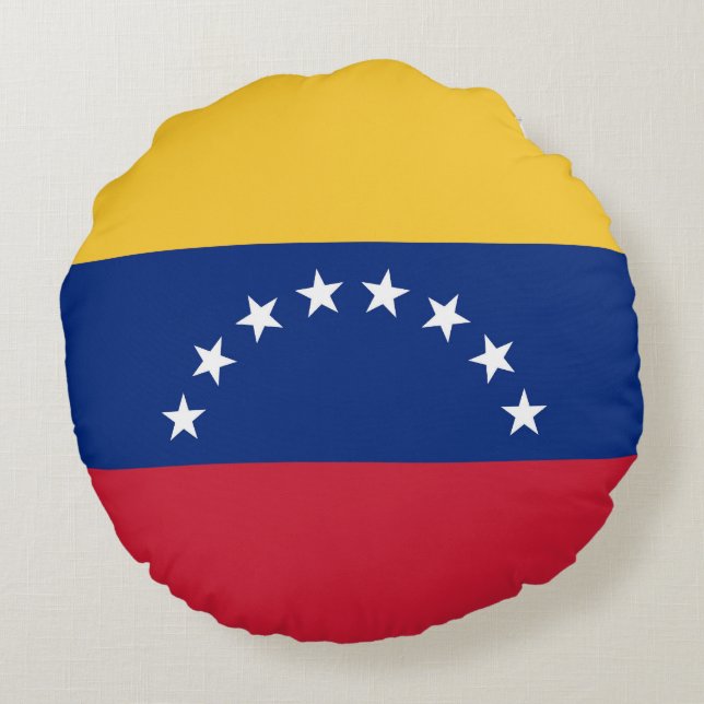 Coussins Ronds Drapeau du Venezuela (Dos)