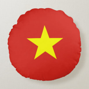 Coussins Ronds Drapeau du Vietnam communiste