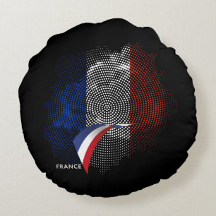 Coussins Ronds Drapeau français
