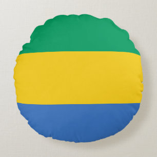 Coussins Ronds Drapeau gabonais (Gabon)