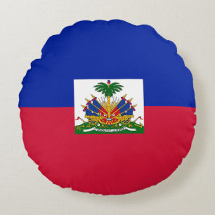 Coussins Ronds Drapeau Haïti