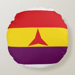 Coussins Ronds Drapeau international des brigades (Guerre civile