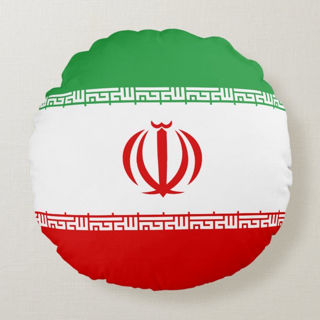 Coussins Ronds Drapeau Iran (Iran) (Devant)