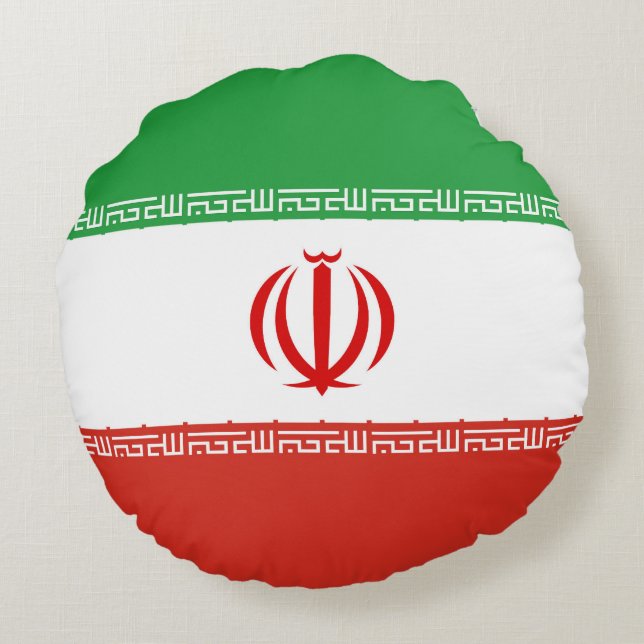 Coussins Ronds Drapeau iranien (Dos)
