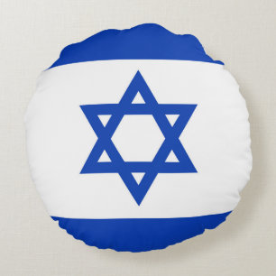 Coussins Ronds Drapeau Israël