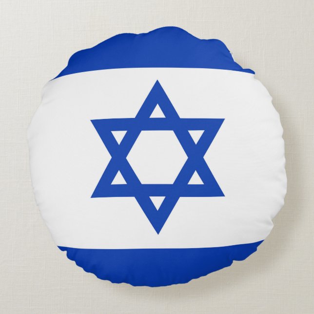 Coussins Ronds Drapeau Israël (Dos)