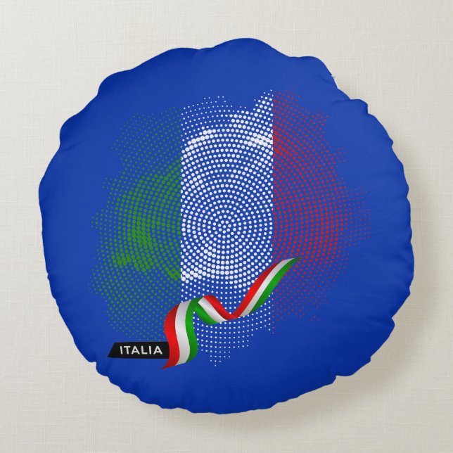 Coussins Ronds Drapeau italien (Dos)