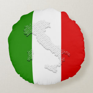 Coussins Ronds Drapeau italien