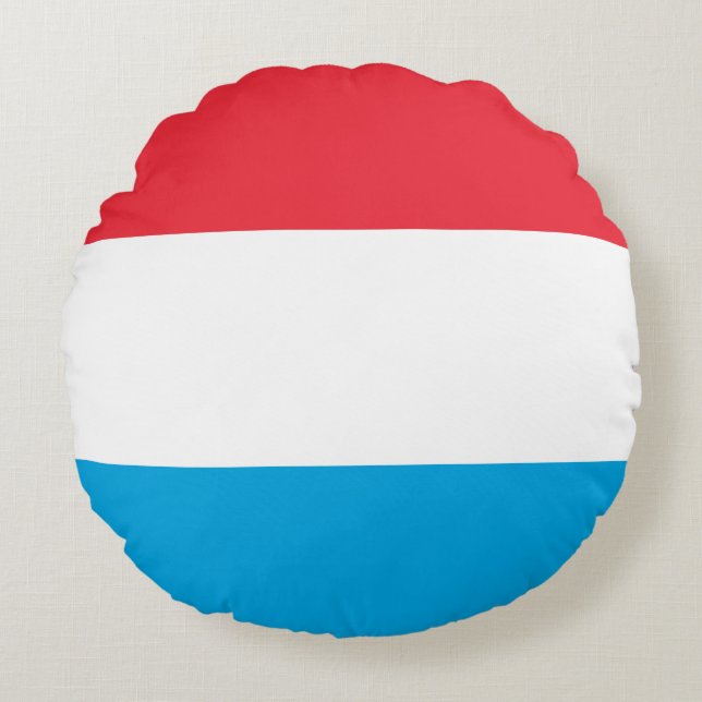 Coussins Ronds Drapeau Luxembourg (Devant)