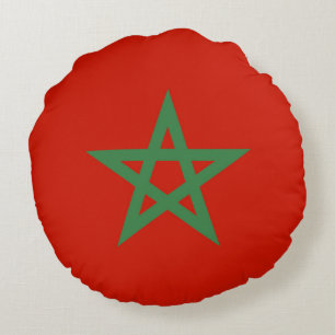 Coussins Ronds drapeau marocain