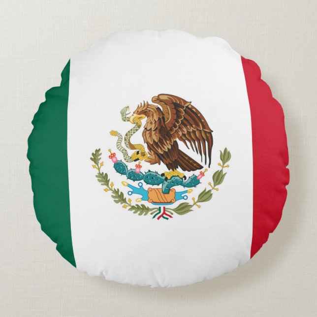 Coussins Ronds Drapeau mexicain (Devant)