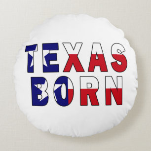 Coussins Ronds Drapeau né au Texas